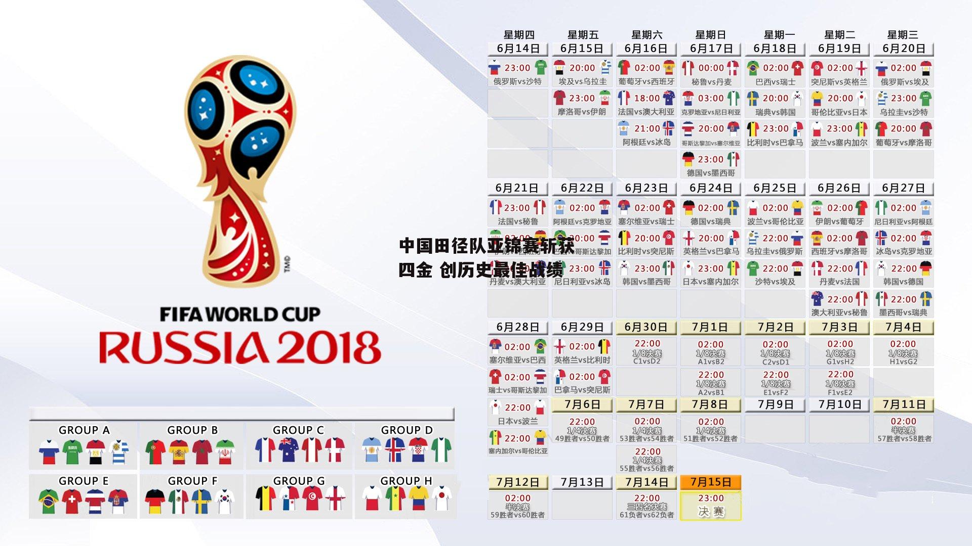 中国田径队亚锦赛斩获四金 创历史最佳战绩